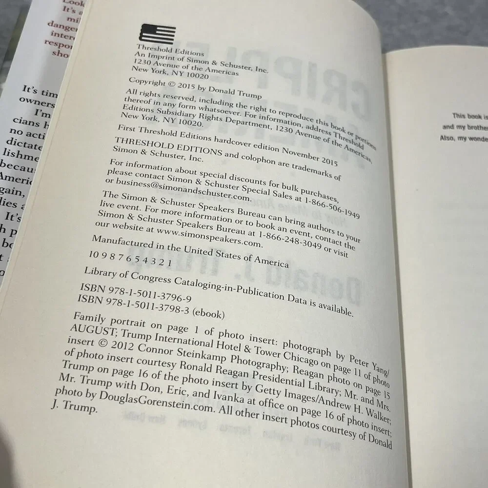 Crippled America How to Make America Great‎ Again Donald J. Trump 1st Edition